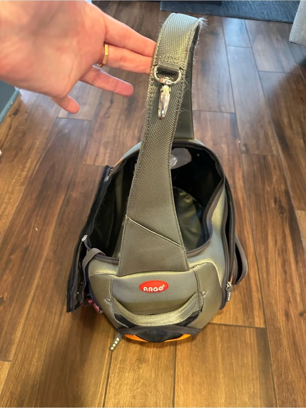Argo Pet Airline TSA Approved Carrier Size Large Orange/Grey Great Condition